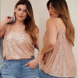 Torrid Rose Gold Sequin Camisole